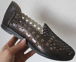 Versace ! Стильні жіночі літні шкіряні балетки туфлі натуральна нікель 36,37 розм, фото 7