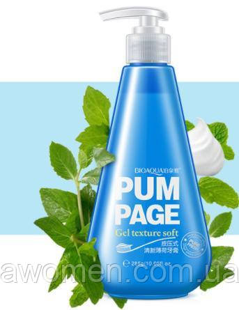 Зубна гелева паста з блискітками BIOAQUA Pum Page зі смаком перцевої м'яти (285г)