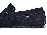 Літні мокасини сині замшеві з перфорацією чоловіче взуття великих розмірів Rosso Avangard M4 Cross Blu BS, фото 8