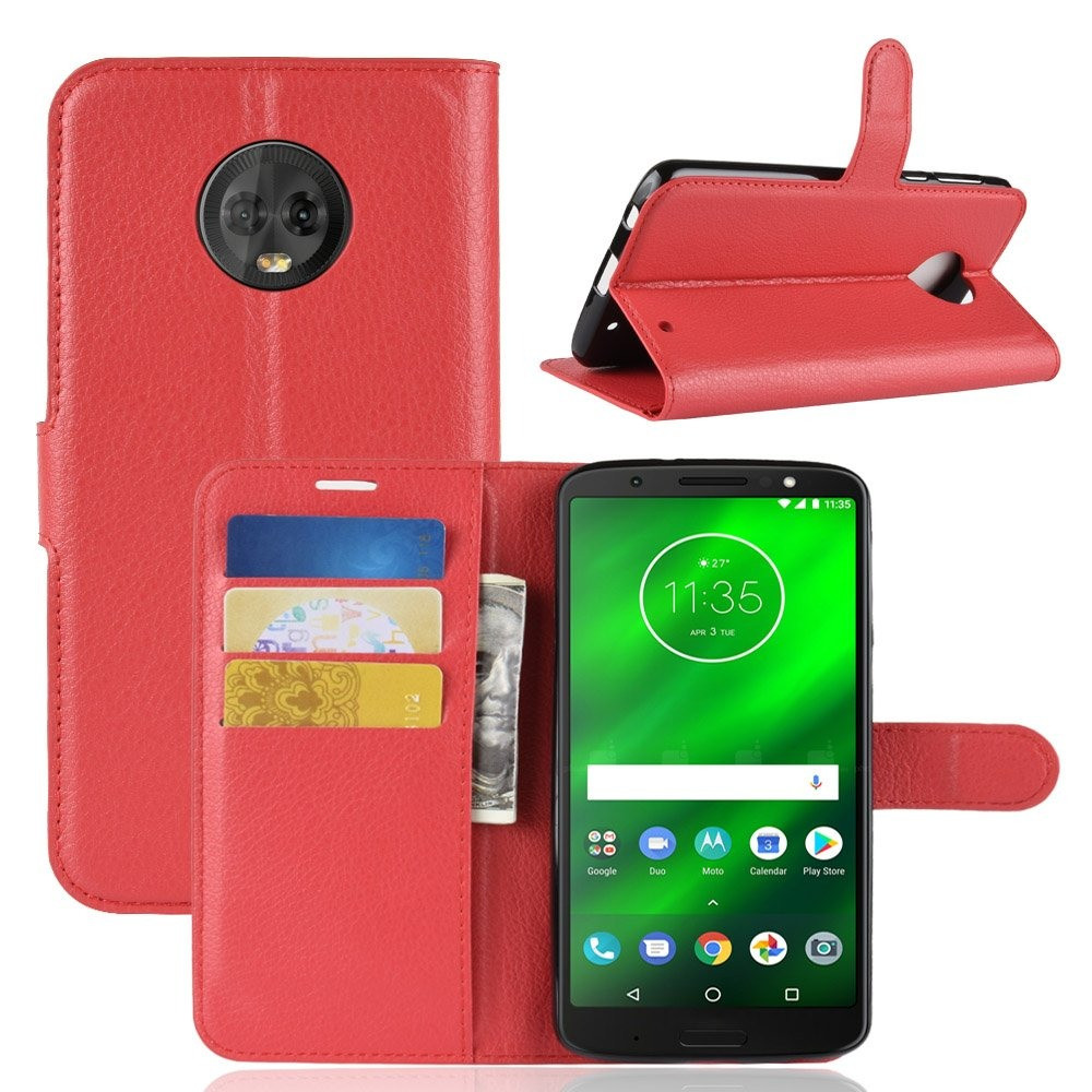 Чохол-книжка Litchie Wallet для Motorola Moto G6 XT1925 Червоний