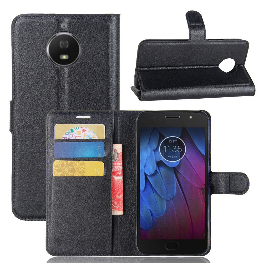 Чохол-книжка Litchie Wallet для Motorola Moto G5s Чорний