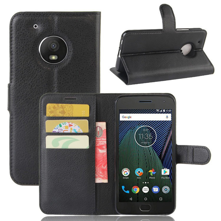 Чохол-книжка Litchie Wallet для Motorola Moto G5 XT1676 Чорний