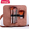 Набір кистей для макіяжу професійний MSQ Professional makeup brush set Bronz коричневий (6шт), фото 2