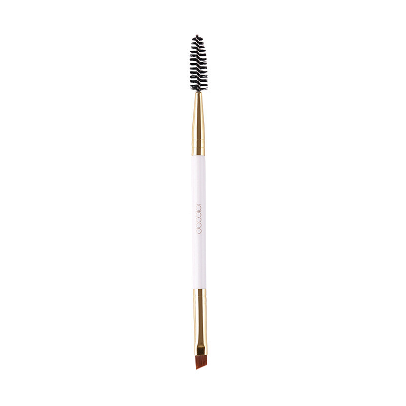 Кисть для брів DOCOLOR Professional Dual Ended Eyebrow Brush біла, фото 1