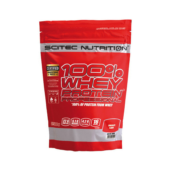 Сироватковий протеїн концентрат Scitec Nutrition 100% Whey Protein Professional (500 г) Скайтек вей chocolate