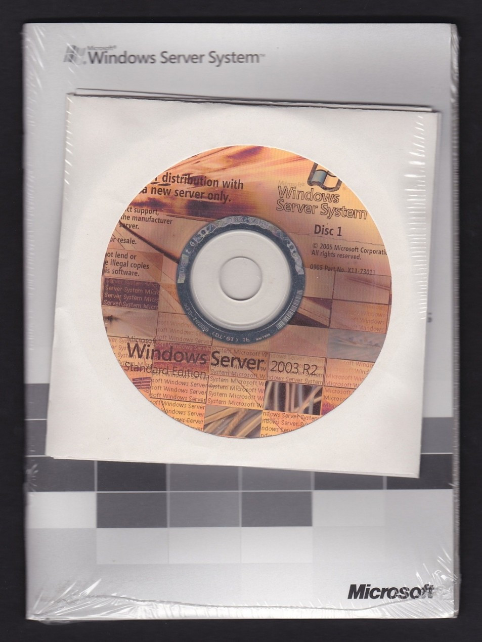 Microsoft Windows Server Standard 2003 R2 1-4CPU 5Clt English OEM (P73-02441) пошкоджене паковання