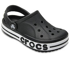 Крокси дитячі сабо Боябенд оригінал/Crocs Kids Bayaband Clog (205100), Чорні 28