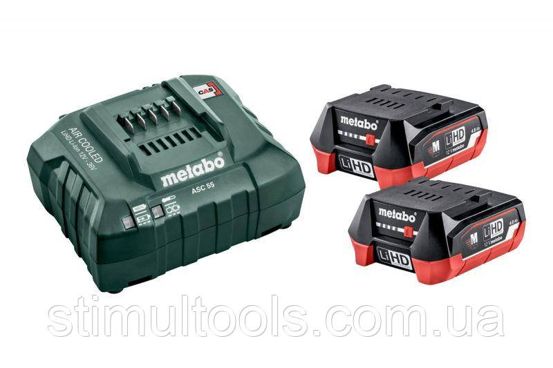 Базовий комплект Metabo 12 В LiHD 2x4.0 Ач Безкоштовна доставка по Україні!