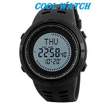 Спортивні годинник з компасом Skmei(Скмей)1254 Compass Black, фото 2
