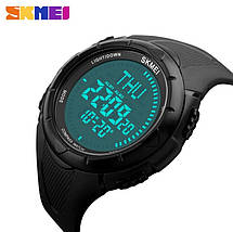 Спортивні годинник з компасом Skmei(Скмей)1232 Compass Black, фото 2