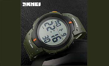 Спортивні чоловічі годинники Skmei(Скмей) 1068 Army Green, фото 3