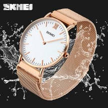 Оригінальні класичні жіночі годинники Skmei (Скмей)1182 Cruize Gold II, фото 3