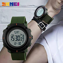 Спортивні чоловічі годинники з крокоміром Skmei (Скмей)1215 Dekker, фото 3
