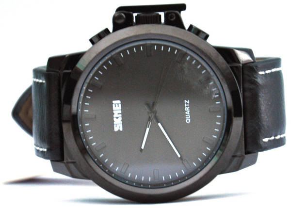 Чоловічі стильні годинники Skmei(Скмей) 1208 Black, фото 2