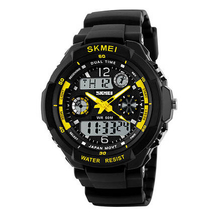Спортивні годинник Skmei(Скмей) 0931 S-SHOCK Yellow, фото 2