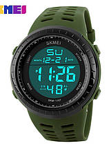 Спортивні чоловічі годинники Skmei(Скмей) 1167 Tactic Green, фото 2