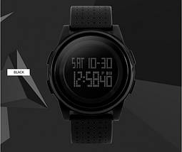 Спортивні годинник Skmei(Скмей) 1206 Black -Black Ultra New, фото 3
