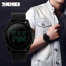 Спортивні годинник Skmei(Скмей) 1206 Black -Black Ultra New, фото 2