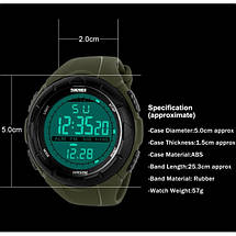 • Гарантія! Skmei(Скмей) 1025 Dive Green / Спортивні чоловічі годинники !, фото 3