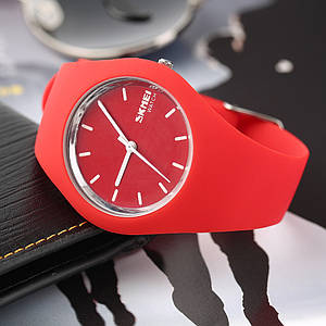 ОРИГІНАЛЬНІ ЖІНОЧІ ГОДИ SKMEI (СКМЕЙ) 9068 RUBBER RED
