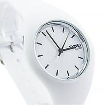 ОРИГІНАЛЬНІ ЖІНОЧІ ГОДИ SKMEI (СКМЕЙ) 9068 RUBBER WHITE, фото 3