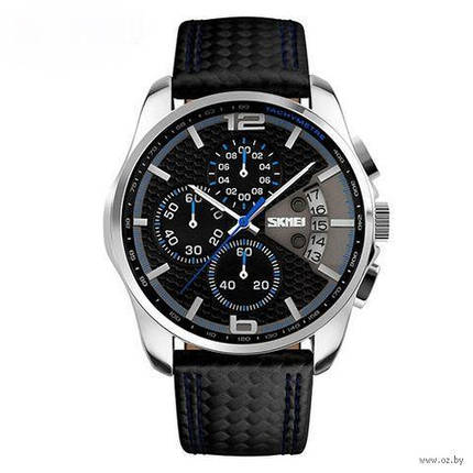 Класичні чоловічі годинники Skmei(Скмей) 9106 SPIDERI Blue, фото 2