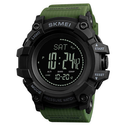 Годинник SKMEI (Скмей)1358 Green PROCESSOR з крокоміром і барометром, фото 2