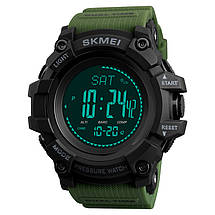 Годинник SKMEI (Скмей)1358 Green PROCESSOR з крокоміром і барометром, фото 2