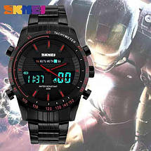 Спортивні чоловічі годинники Skmei (Скмей) 1131 Skmei ARMY Black - Red, фото 2