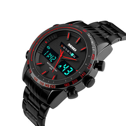 Спортивні чоловічі годинники Skmei (Скмей) 1131 Skmei ARMY Black - Red, фото 2