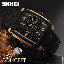 ОРИГІНАЛЬНІ СПОРТИВНІ ЧОЛОВІЧІ ГОДИННИКИ SKMEI (СКМЕЙ) Durable 1274 Gold, фото 2