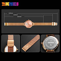 Оригінальні класичні жіночі годинники Skmei (Скмей)1291 Angelus Rose gold, фото 2