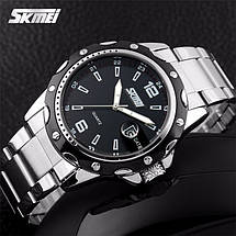 Класичні чоловічі годинники Skmei(Скмей) 0992 S ROBBY STEEL BLACK, фото 3