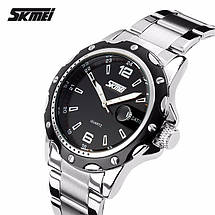 Класичні чоловічі годинники Skmei(Скмей) 0992 S ROBBY STEEL BLACK, фото 2