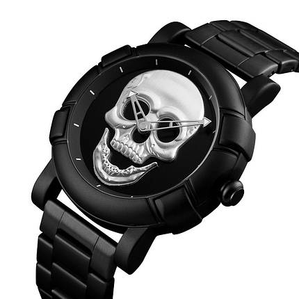 Оригінальні годинник Skmei (Скмей) Skull Black-Silver 9178, фото 2