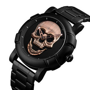 Оригінальні годинник Skmei (Скмей) Skull Black-Red Platina 9178