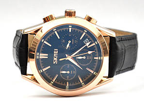 Оригінальні класичні годинник Skmei(Скмей) Prestige 9127 Black, фото 3