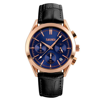 Оригінальні класичні годинник Skmei(Скмей) Prestige 9127 Blue, фото 2