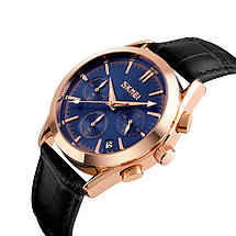 Оригінальні класичні годинник Skmei(Скмей) Prestige 9127 Blue, фото 2