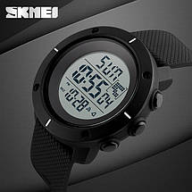 Спортивні чоловічі годинники з крокоміром Skmei (Скмей) 1213 Dekker Black, фото 2