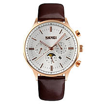 Класичні чоловічі годинники SKMEI(СКМЕЙ) Braun Gold 9117, фото 3