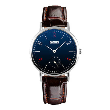 Класичний годинник SKMEI (СКМЕЙ) Braun blue ledi 9120, фото 2