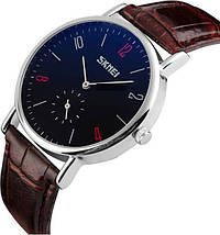 Класичний годинник SKMEI (СКМЕЙ) Braun blue ledi 9120, фото 2