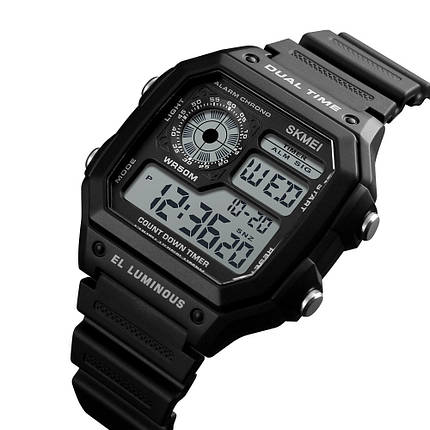 Оригінальні чоловічі годинники Skmei(Скмей) Black 1299, фото 2