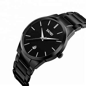 Оригінальні чоловічі годинники Skmei (Скмей) 9140 Black Black / Silver Black