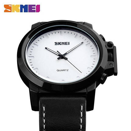 Класичні чоловічі годинники Skmei(Скмей) 1208 Black, фото 2