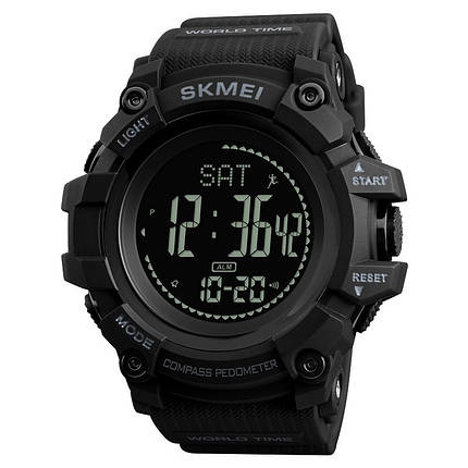 Спортивні годинник з компасом Skmei (Скмей)1356 Compass Black, фото 2