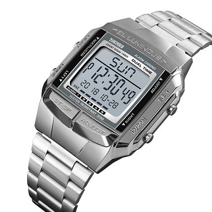 Чоловічі годинники Skmei 1381 Skmei Illuminator silver / black, фото 2