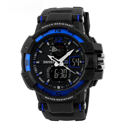 Спортивні чоловічі годинники Skmei (Скмей) 1040 Blue, фото 2
