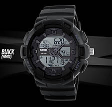 Спортивні чоловічі годинники Skmei 1189 Black White, фото 3
